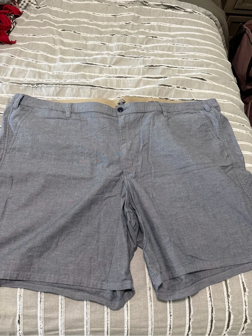 Dockers Men's Flat Front Grey Casual Shorts